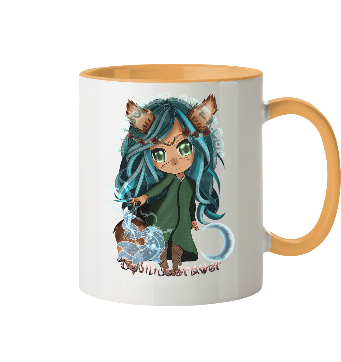 Deviliusdrawer Kitsuneflower - Tasse zweifarbig
