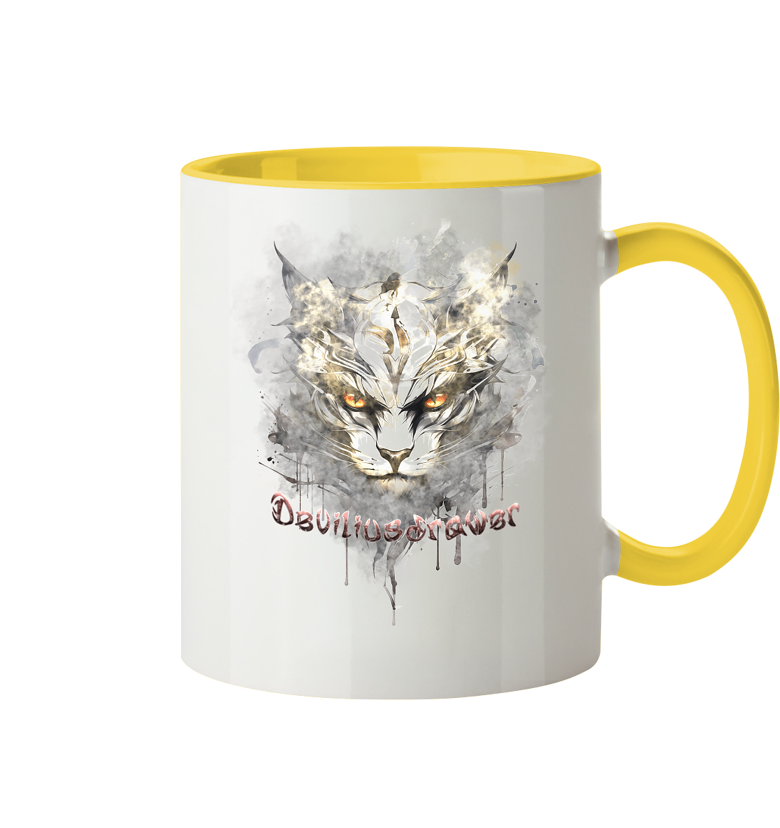 Deviliusdrawer White Catgod - Tasse zweifarbig