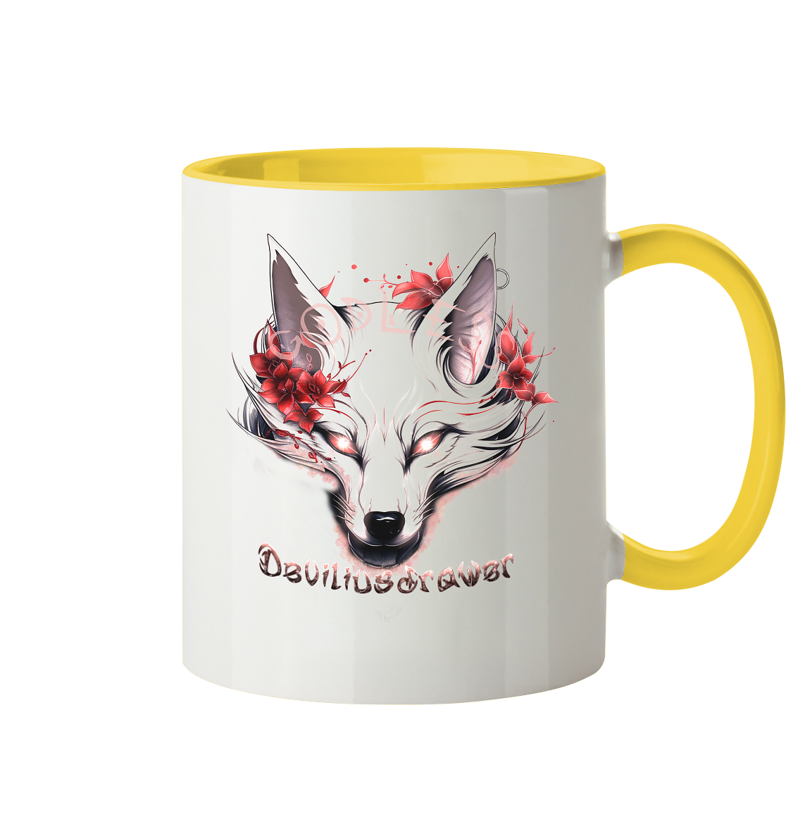 Deviliusdrawer Kitsune Wolf - Tasse zweifarbig
