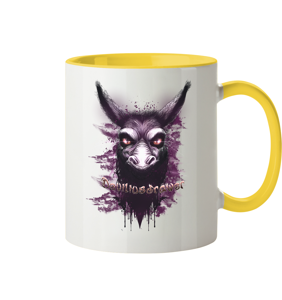 Deviliusdrawer Purple Donkey - Tasse zweifarbig