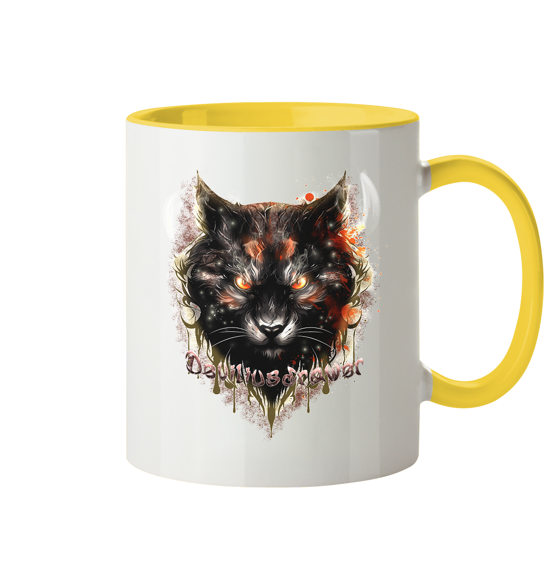 Deviliusdrawer Red Devil Cat - Tasse zweifarbig