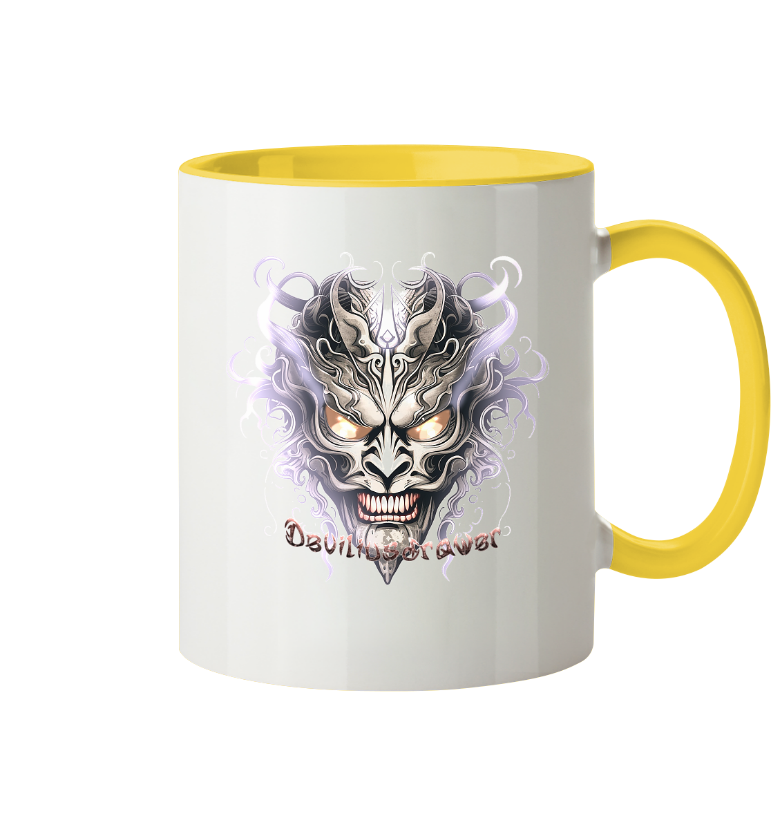 Deviliusdrawer Demon Mask Violet - Tasse zweifarbig