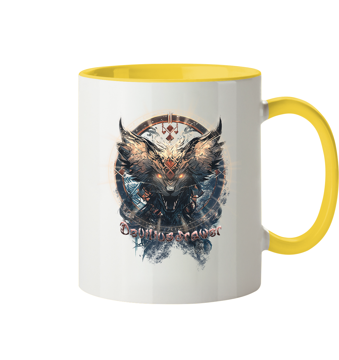 Deviliusdrawer Dark Magic Wolf - Tasse zweifarbig