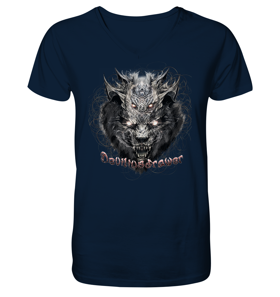 Deviliusdrawer Magical Beast Cat - V-Neck Shirt