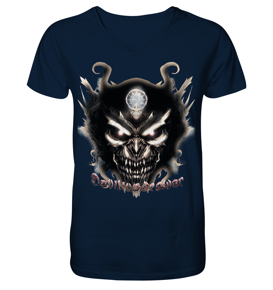 Deviliusdrawer Dark Devil - V-Neck Shirt