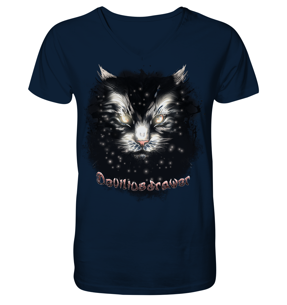 Deviliusdrawer Star Cat - V-Neck Shirt