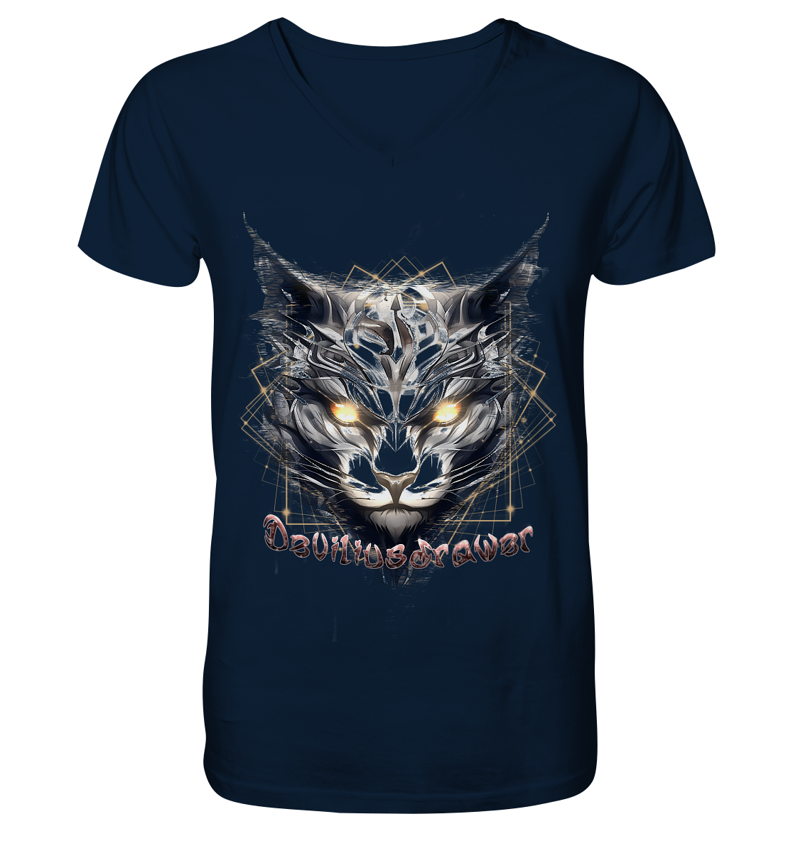 Deviliusdrawer Magician Cat - V-Neck Shirt