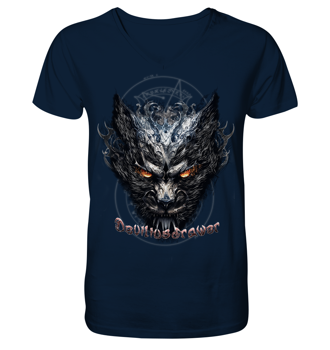 Deviliusdrawer Iron Cat - V-Neck Shirt