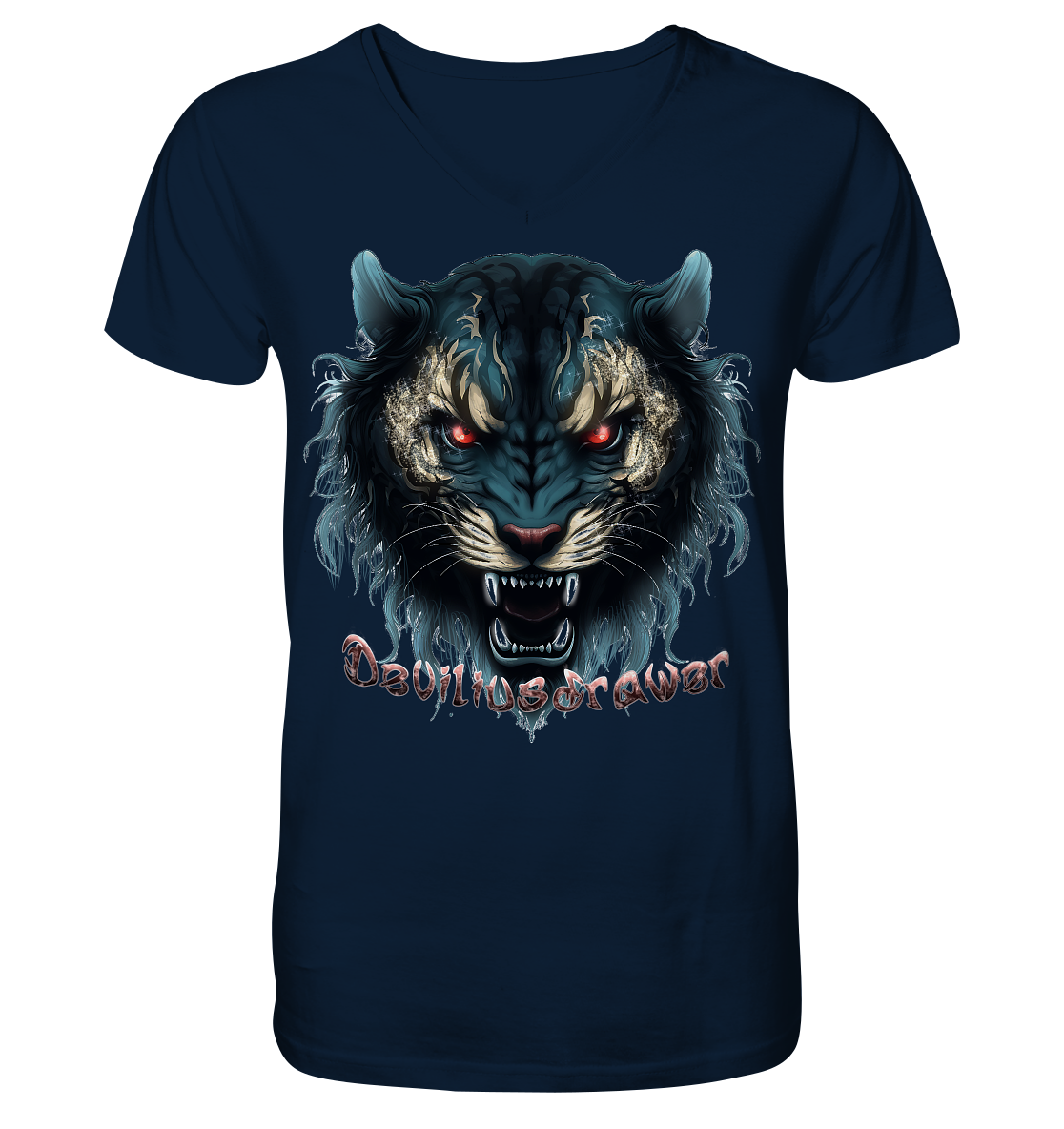 Deviliusdrawer Tigercat - V-Neck Shirt