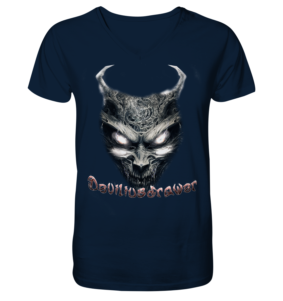 Deviliusdrawer Demonic Evil Zombie - V-Neck Shirt