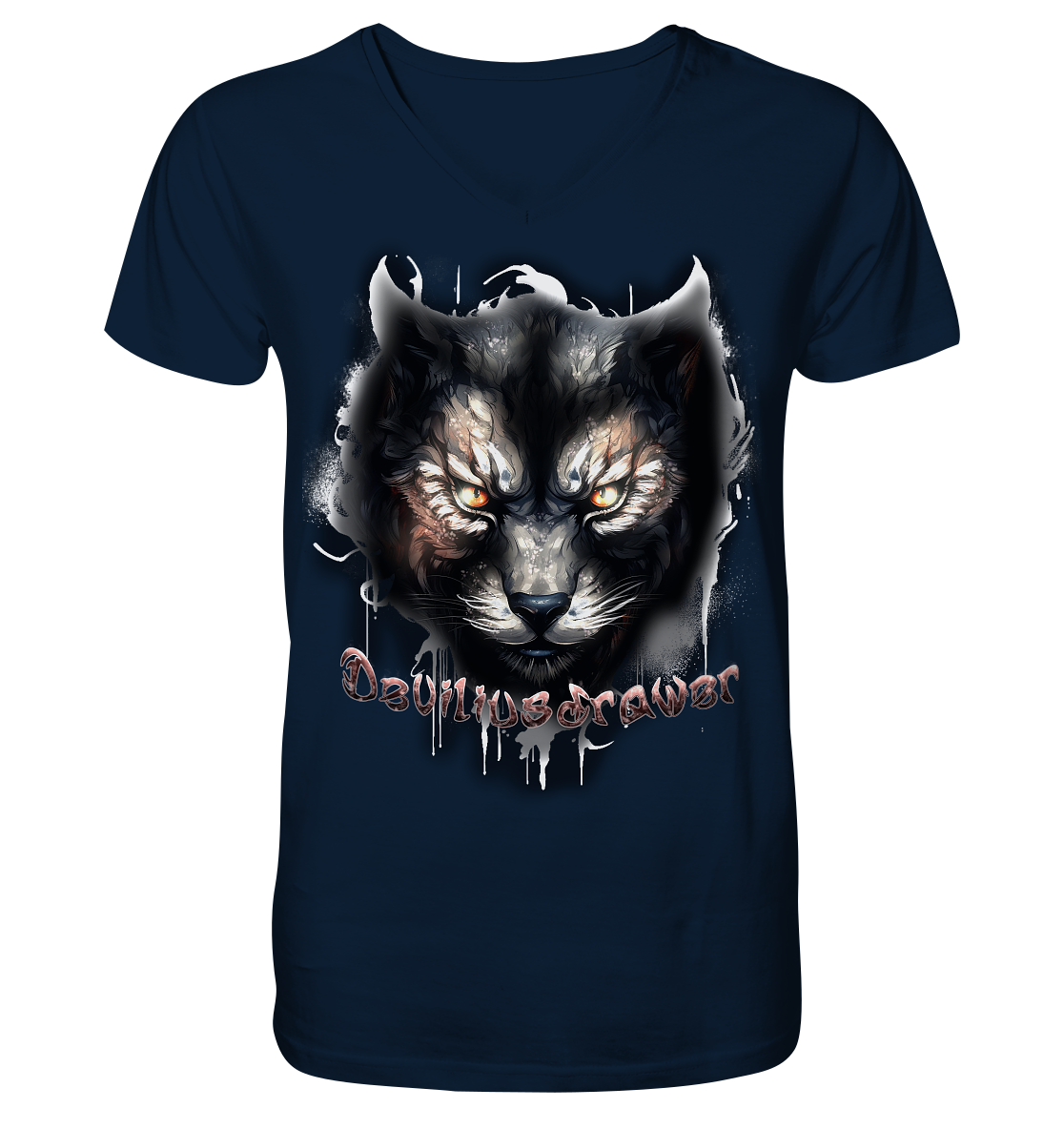 Deviliusdrawer Vampire Cat - V-Neck Shirt