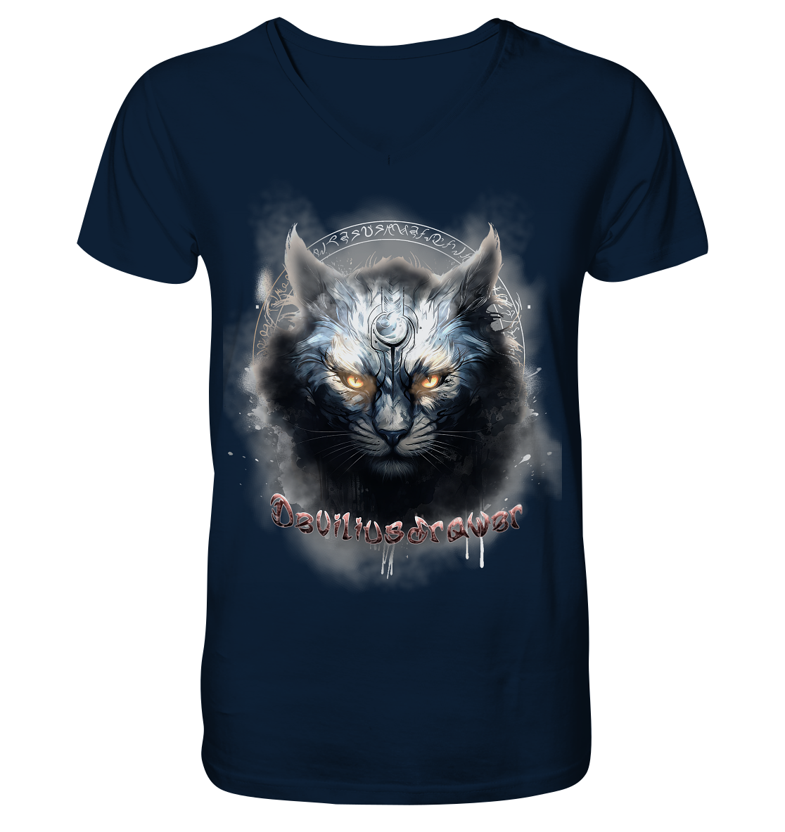 Deviliusdrawer Mysthic Cat - V-Neck Shirt