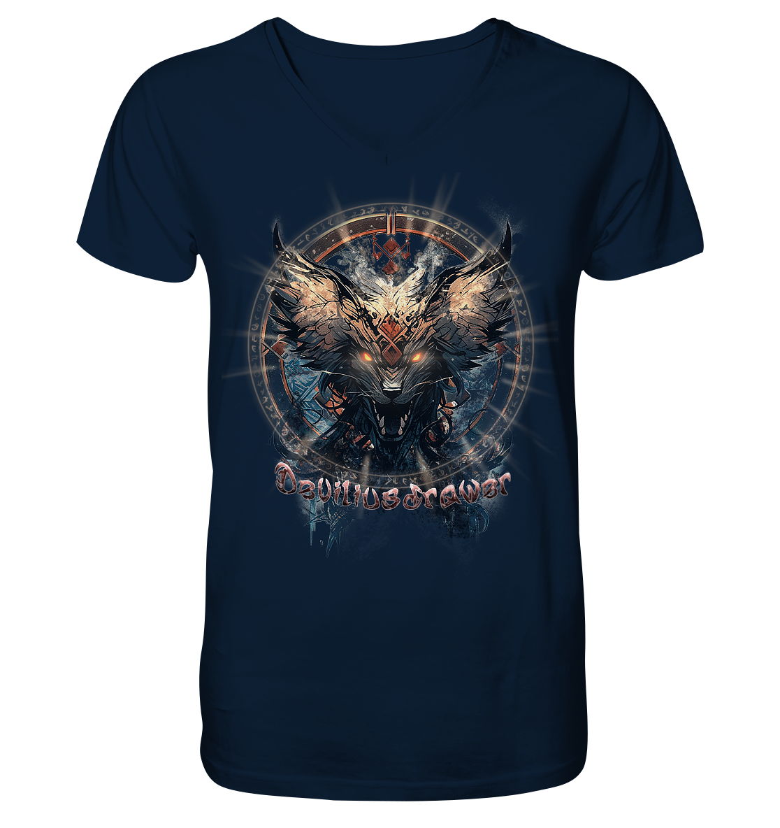 Deviliusdrawer Dark Magic Wolf - V-Neck Shirt