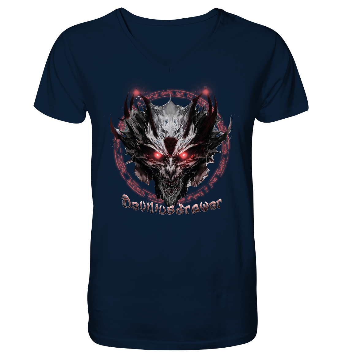 Deviliusdrawer Magic Glow Devil - V-Neck Shirt