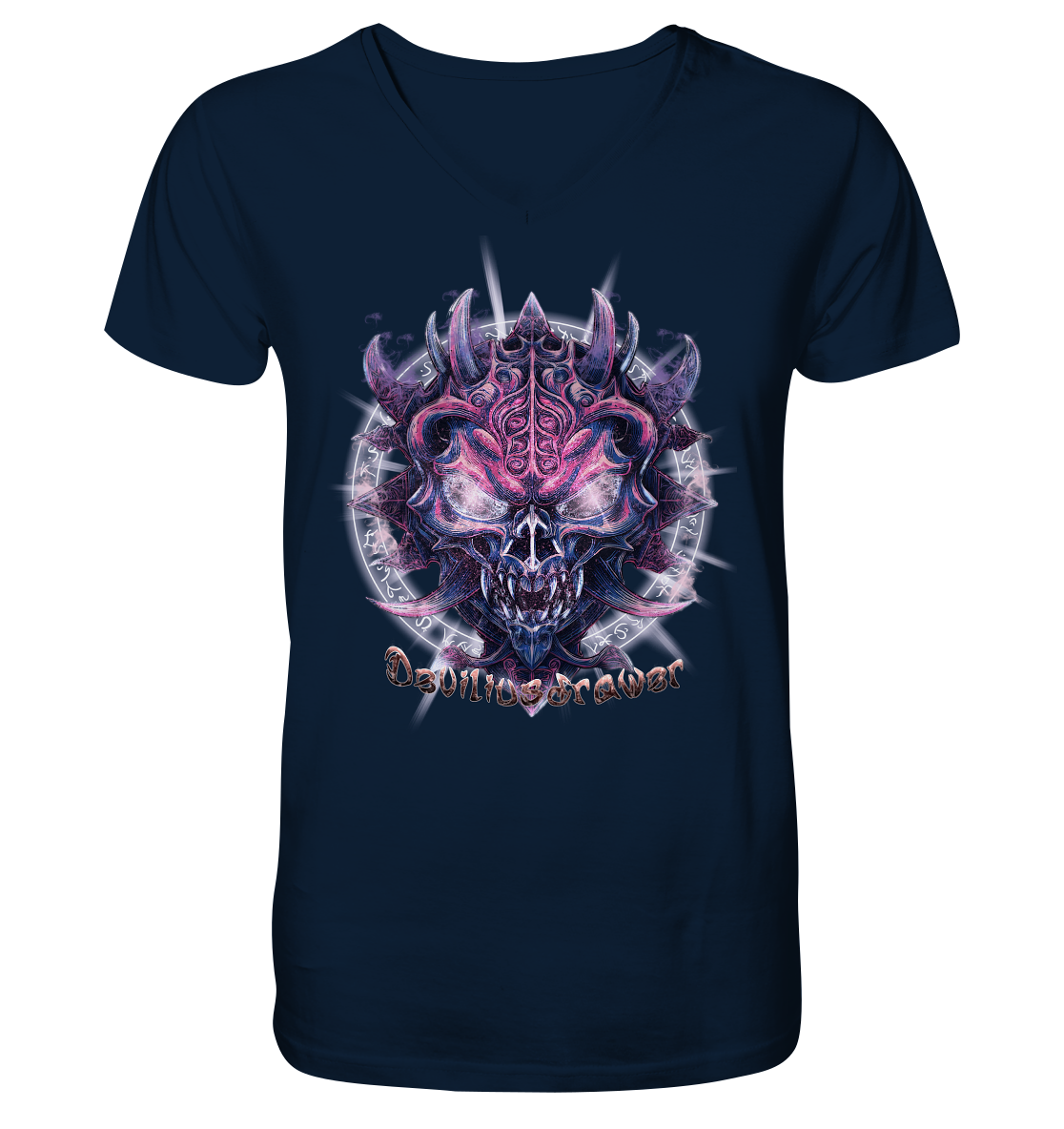 Deviliusdrawer Fire Demon - V-Neck Shirt