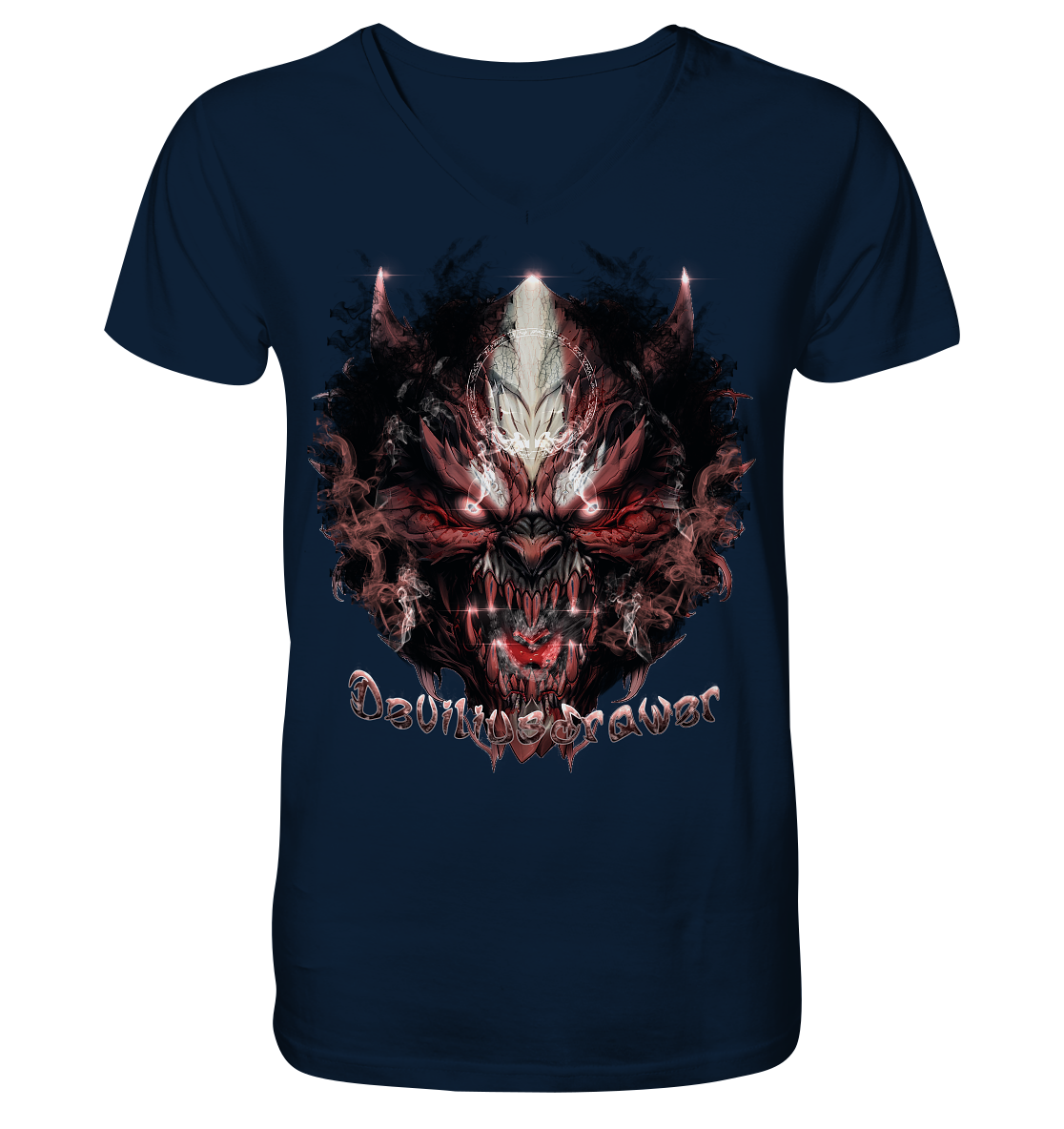 Deviliusdrawer Bloody Demon Vampire - V-Neck Shirt