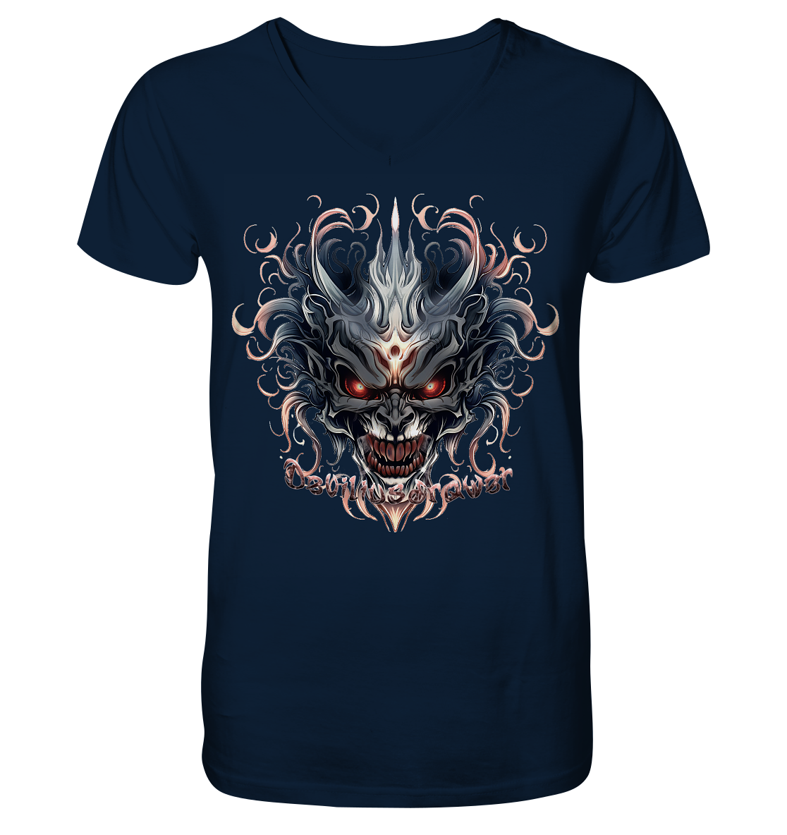Deviliusdrawer Demon Mask - V-Neck Shirt