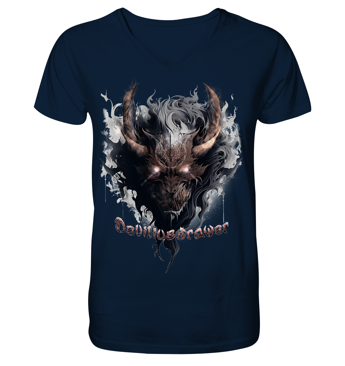 Deviliusdrawer Magic Redeyed Demon - V-Neck Shirt