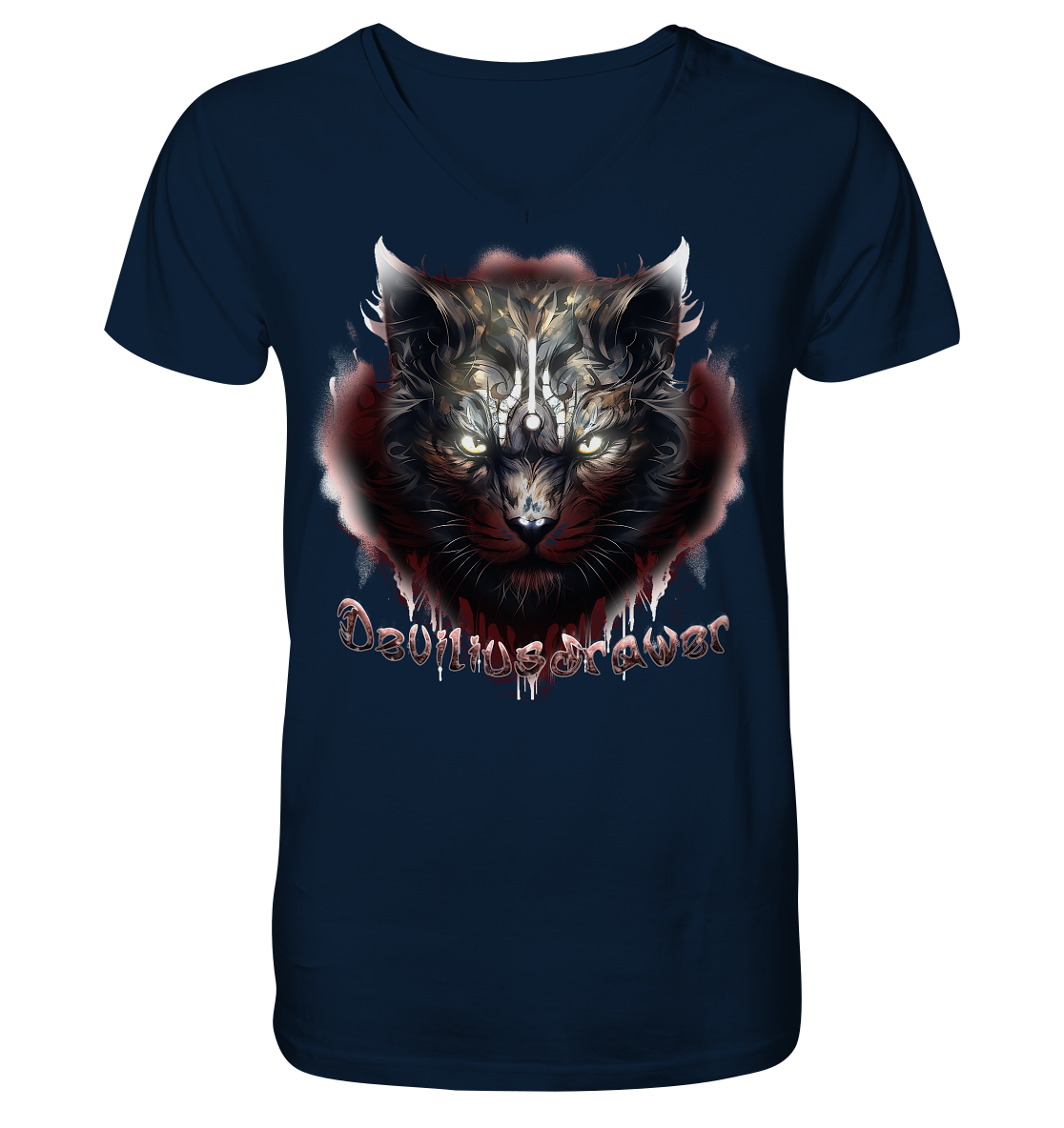 Deviliusdrawer Angry Badass - V-Neck Shirt