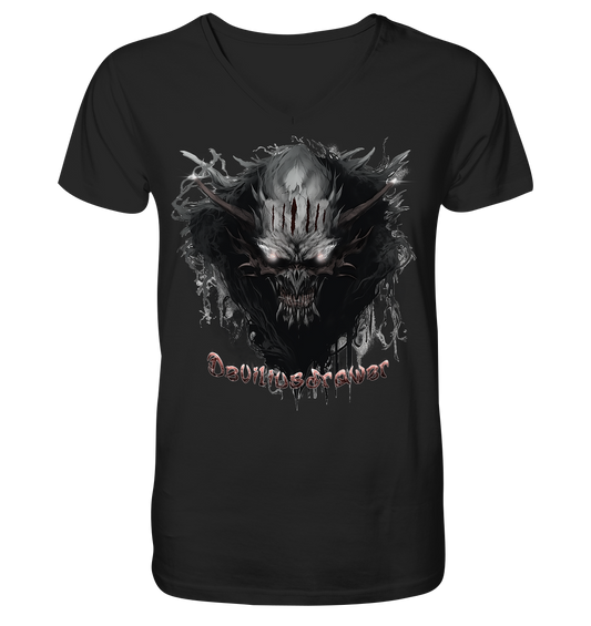Deviliusdrawer Dark Smoke Demon - V-Neck Shirt