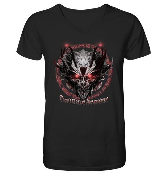 Deviliusdrawer Magic Glow Devil - V-Neck Shirt