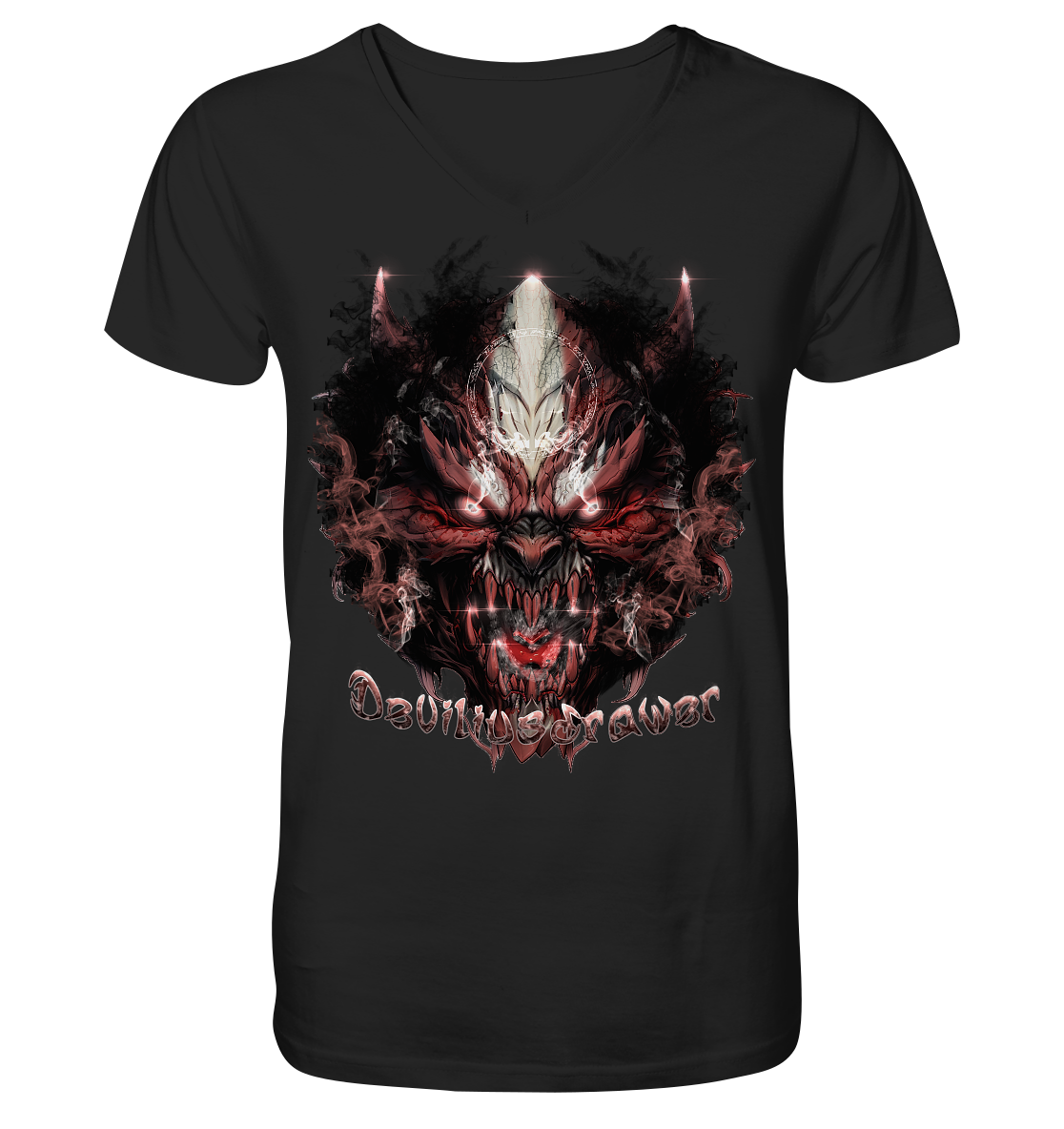 Deviliusdrawer Bloody Demon Vampire - V-Neck Shirt