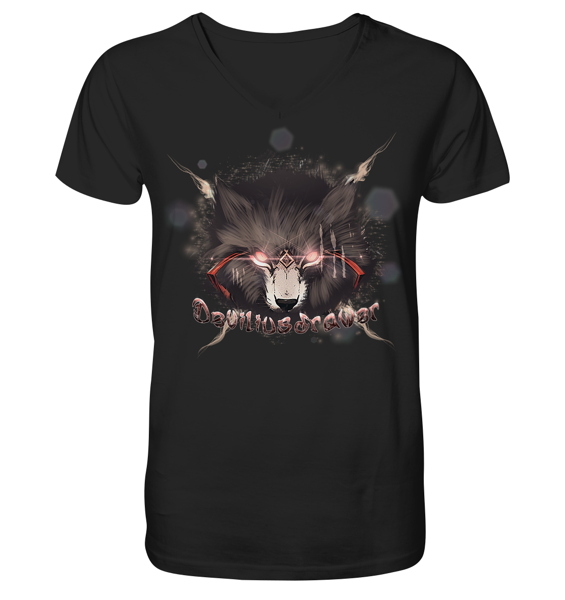 Deviliusdrawer Sparking Wolf - V-Neck Shirt