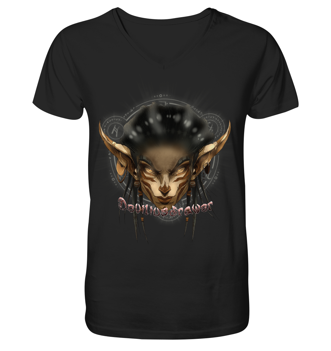 Deviliusdrawer Gold Magician Elf - V-Neck Shirt