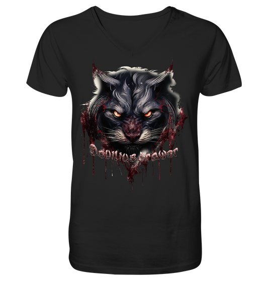 Deviliusdrawer Badass Cat - V-Neck Shirt
