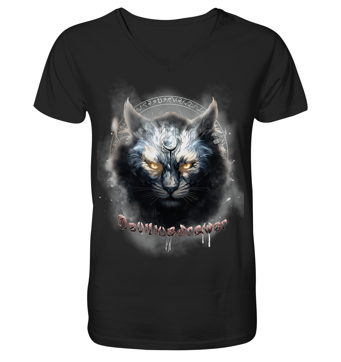 Deviliusdrawer Mysthic Cat - V-Neck Shirt