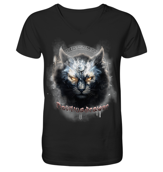 Deviliusdrawer Mysthic Cat - V-Neck Shirt