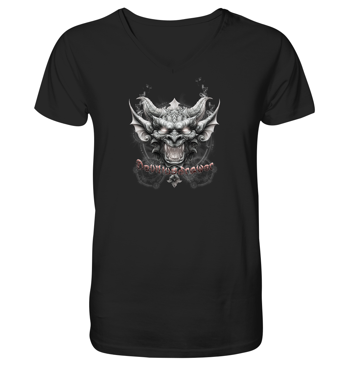 Deviliusdrawer Dark Gargoyl - V-Neck Shirt