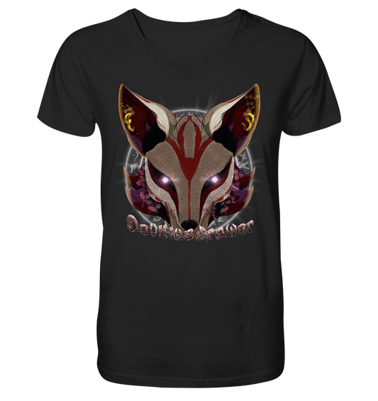 Deviliusdrawer Magic Kitsune - V-Neck Shirt