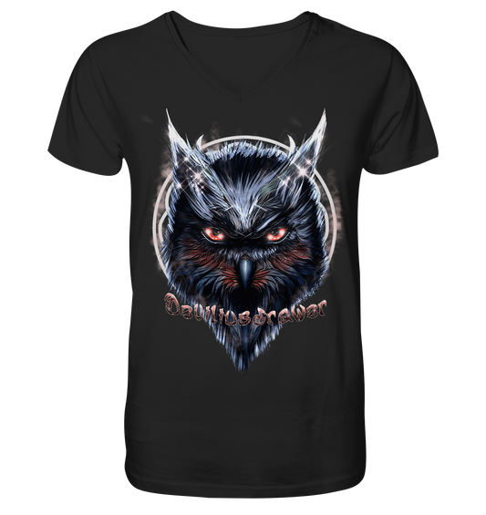 Deviliusdrawer Fire Owl - V-Neck Shirt