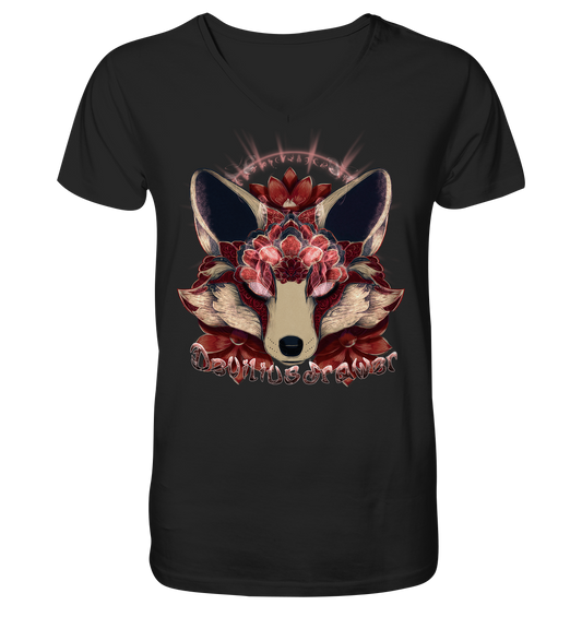 Deviliusdrawer Fire Kitsune - V-Neck Shirt