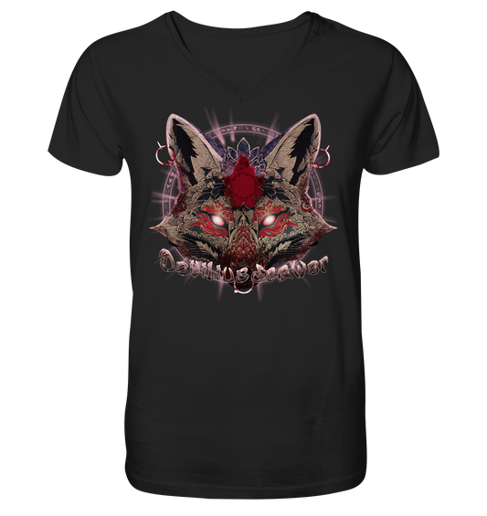 Deviliusdrawer Demon Kitsune - V-Neck Shirt