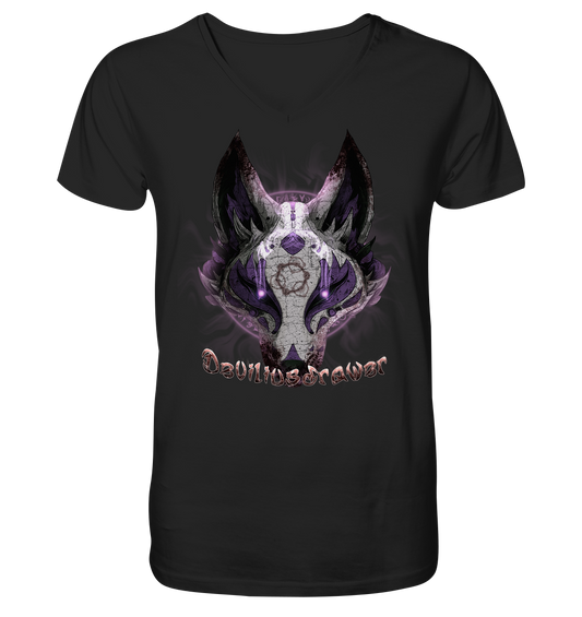 Deviliusdrawer Dark Kitsune - V-Neck Shirt