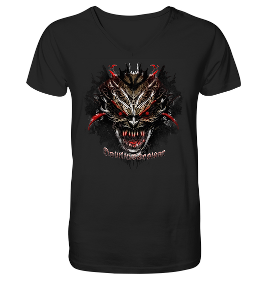 Deviliusdrawer Dark Redeyed Devil - V-Neck Shirt