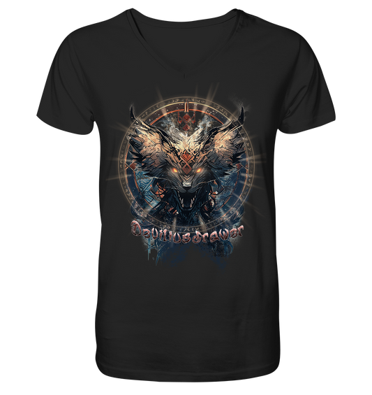 Deviliusdrawer Dark Magic Wolf - V-Neck Shirt