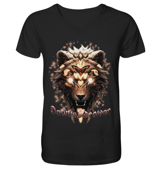 Deviliusdrawer Gold Weartiger - V-Neck Shirt