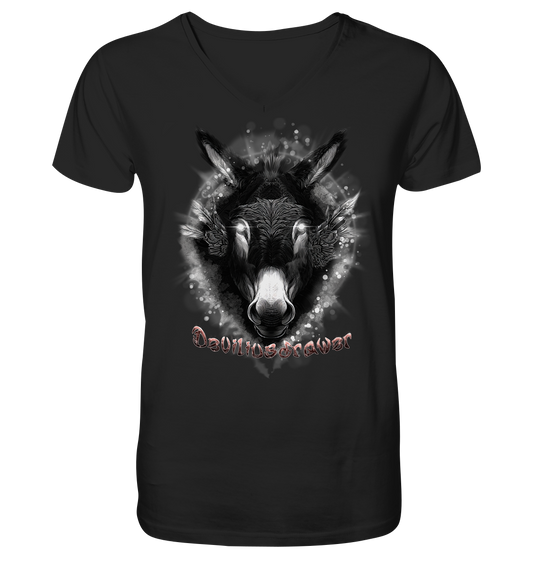 Deviliusdrawer Glowing Donkey - V-Neck Shirt
