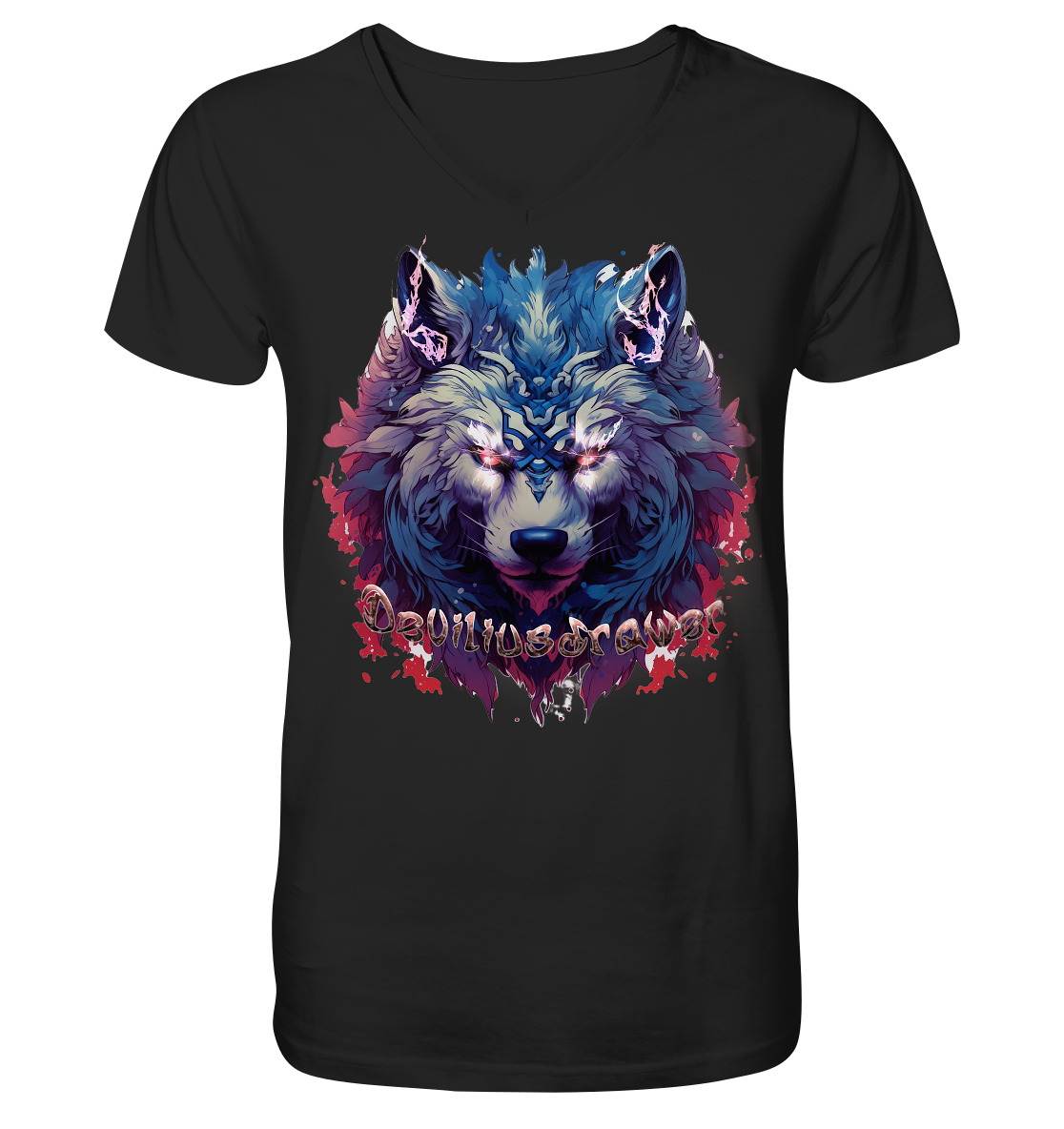 Deviliusdrawer Magic Wolf - V-Neck Shirt
