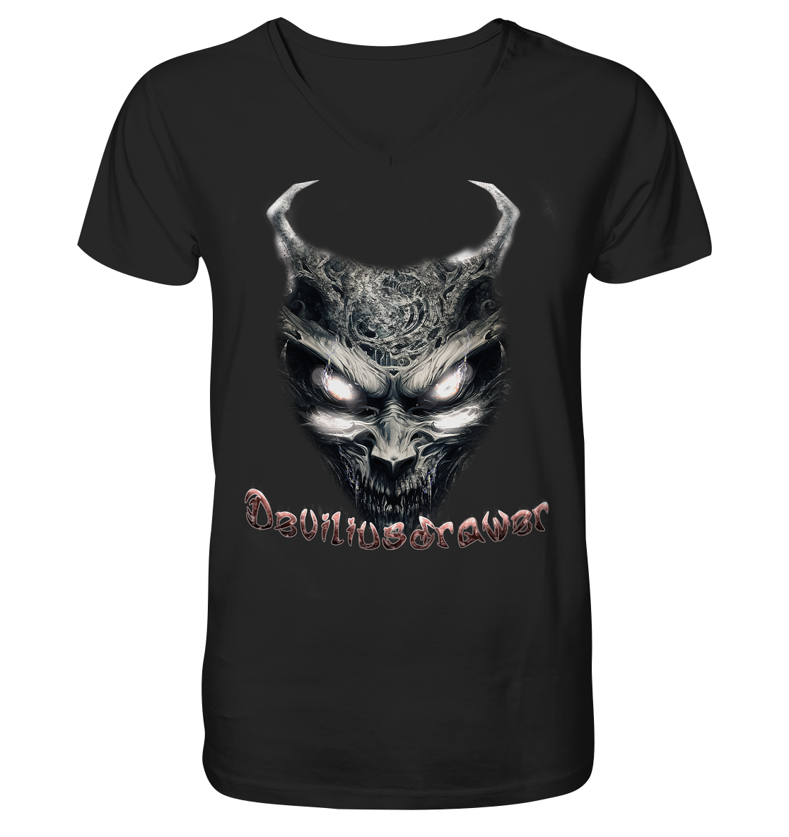 Deviliusdrawer Demonic Evil Zombie - V-Neck Shirt