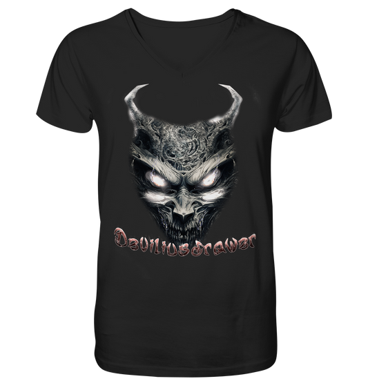 Deviliusdrawer Demonic Evil Zombie - V-Neck Shirt