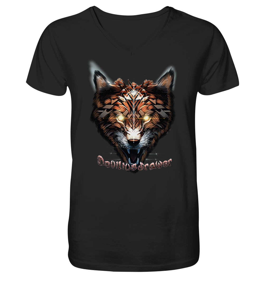 Deviliusdrawer Foxwolf - V-Neck Shirt