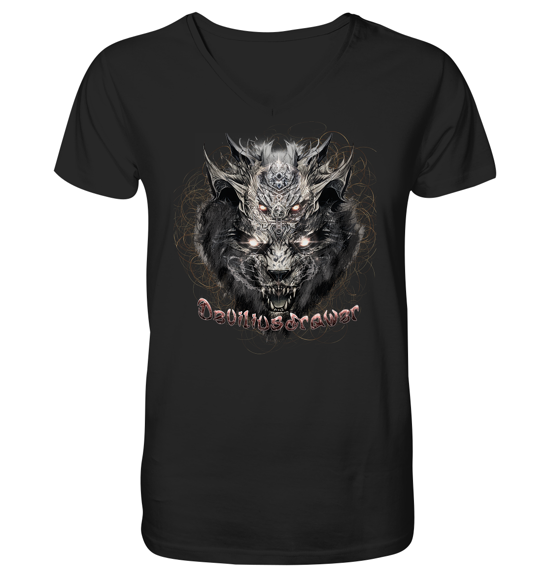 Deviliusdrawer Magical Beast Cat - V-Neck Shirt