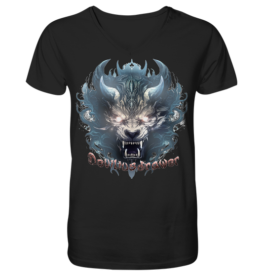 Deviliusdrawer Water Horn Tiger - V-Neck Shirt