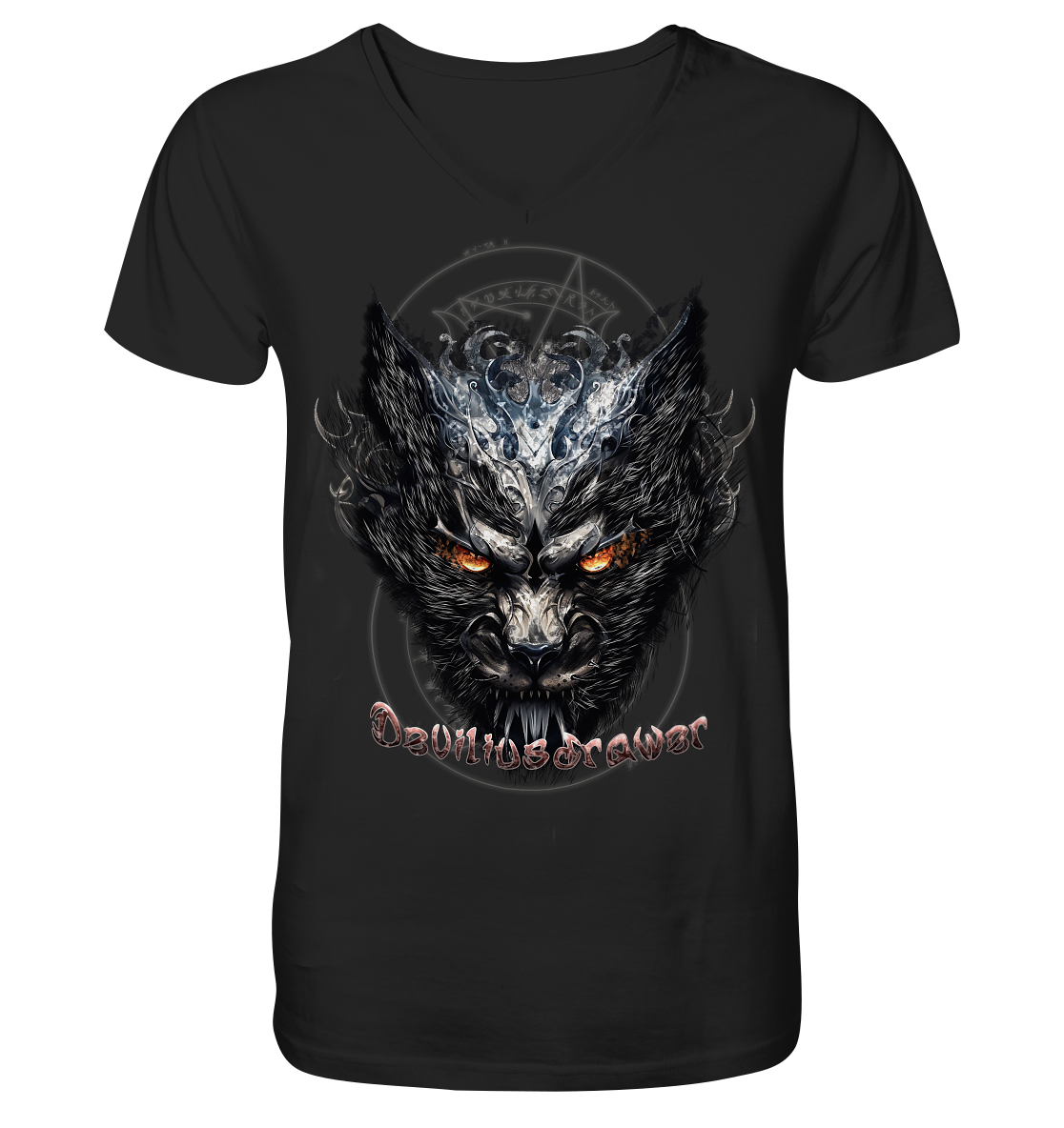 Deviliusdrawer Iron Cat - V-Neck Shirt