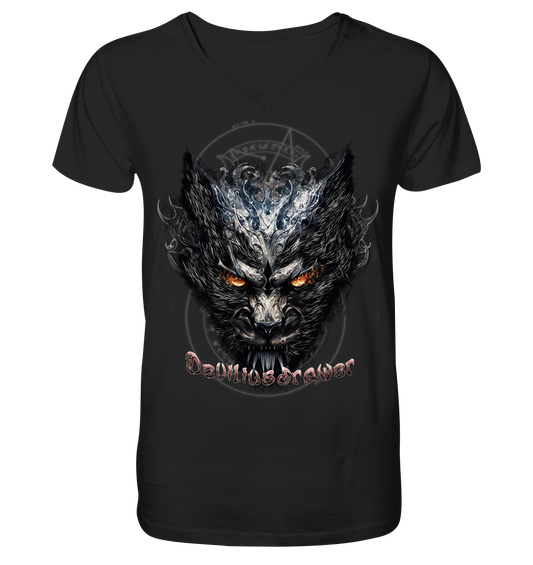 Deviliusdrawer Iron Cat - V-Neck Shirt