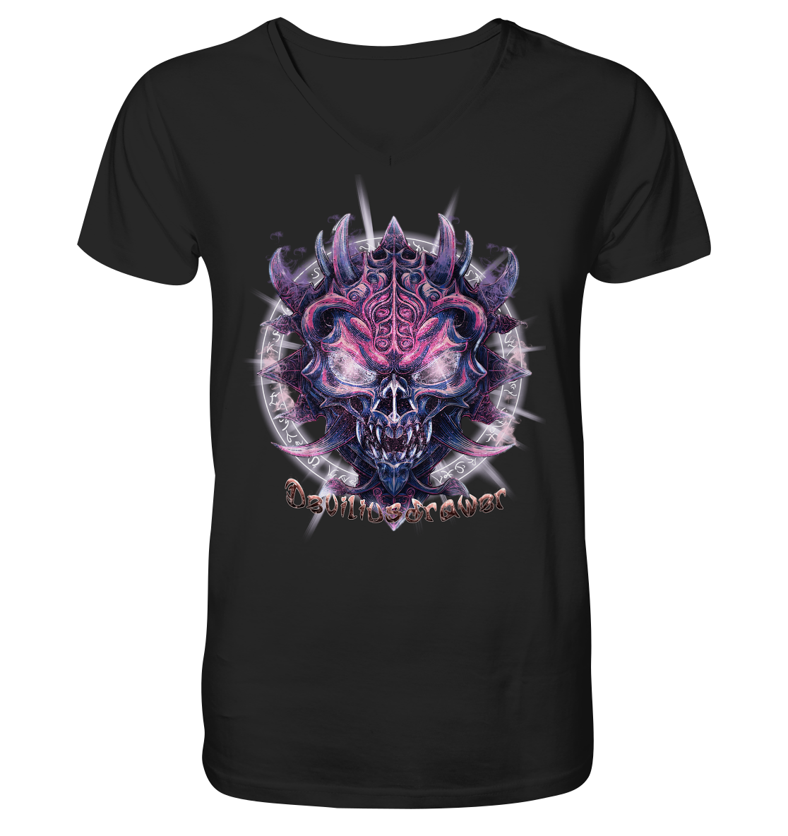 Deviliusdrawer Fire Demon - V-Neck Shirt